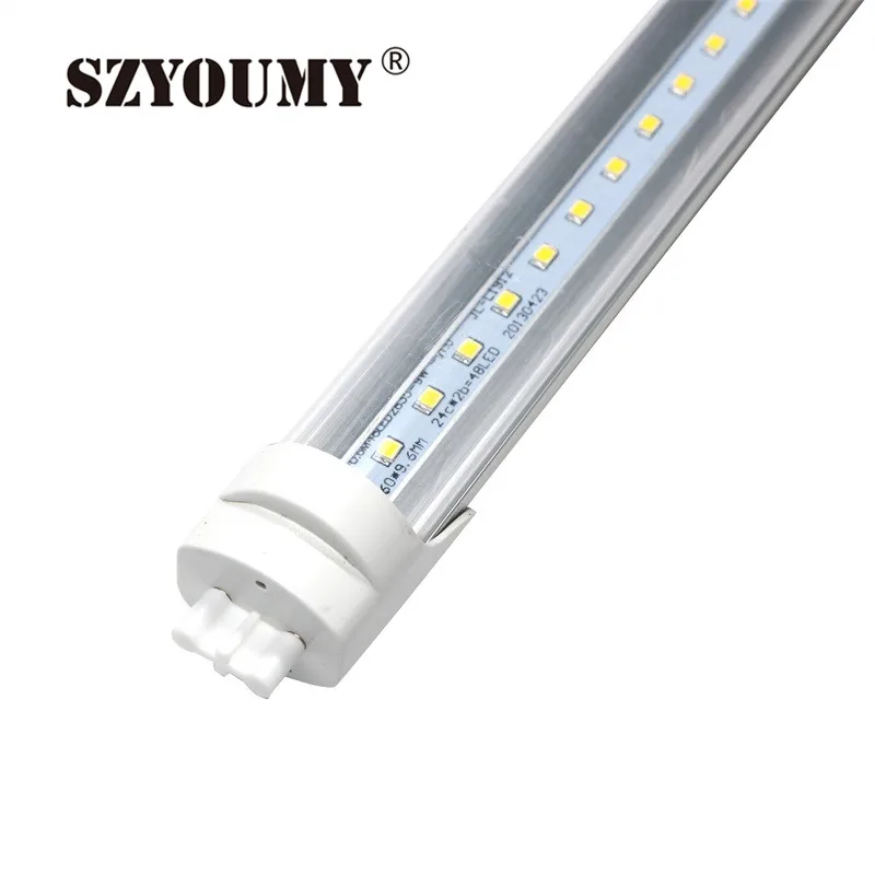 SZYOUMY 50 шт. SMD 2835 светодио дный трубки T8 G13 85-265 В 22 Вт 1200 мм свет Флюоресцентный светильник 18 Вт 4ft светодио дный трубки доступны R17D