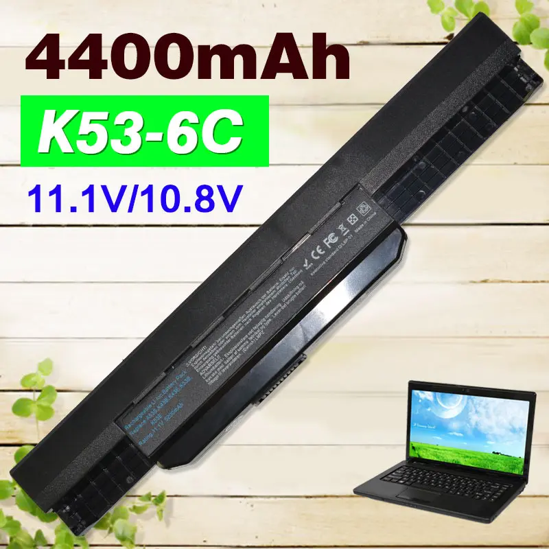 4400mAh Laptop Battery for Asus A32 k53 A42-K53 A31-K53 A41-K53 A43 A53 K43 K53 K53S X43 X44 X53 X54 X84 X53SV X53U X53B X54H