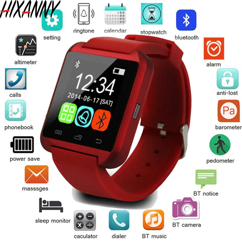 

New Smartwatch Bluetooth Sport Smart Watch U8 For IPhone IOS Android Smart Phone Wear Clock Wearable Device Smartwach GT08 DZ09