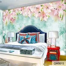 QINGCHUN Заказная ткань и текстильные обои для стен тканевые фотообои бархат хлопок и лен для постельных принадлежностей комнаты абстрактный цветок