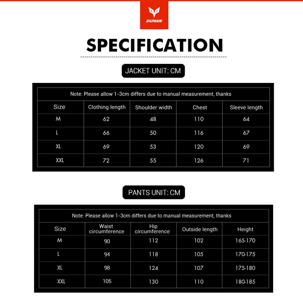DUHAN, мотоциклетные наборы курток, ветрозащитная куртка и штаны, комплект защитного снаряжения, защитный костюм для верховой езды, мотоциклетные штаны, мотоциклетная куртка