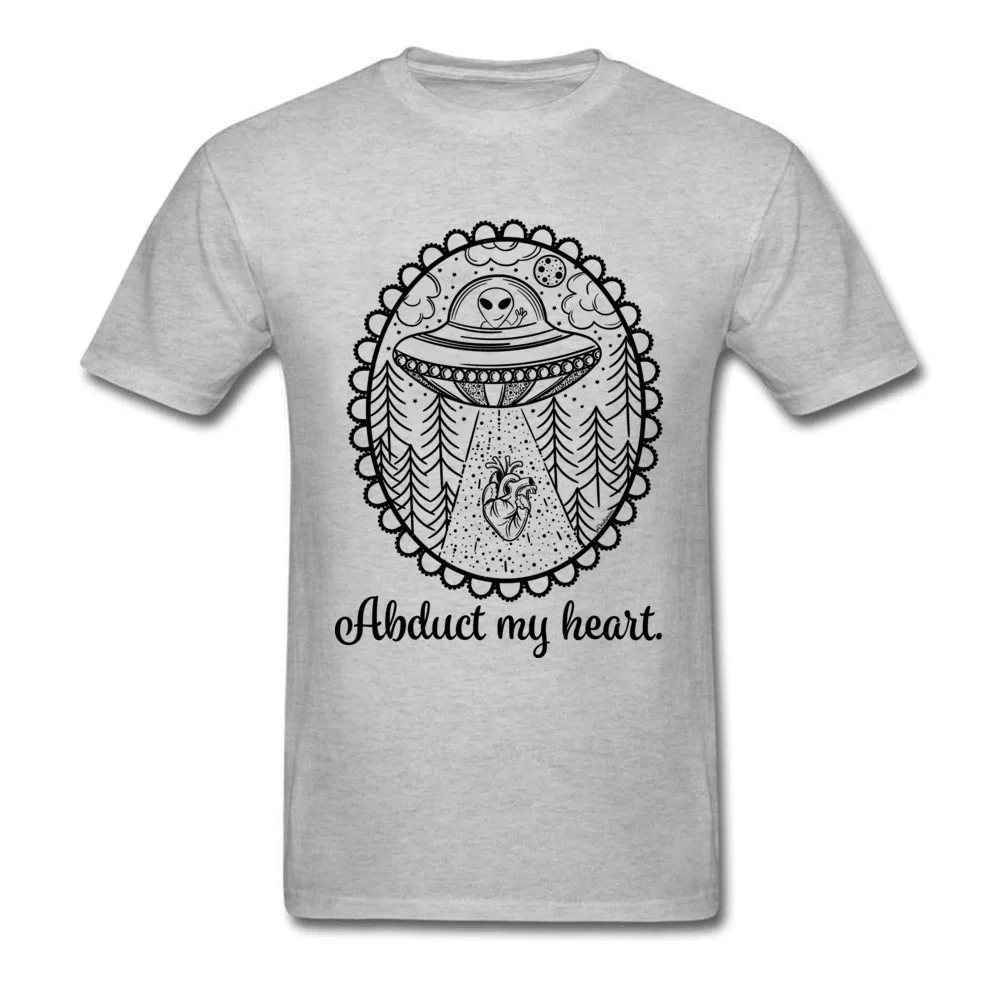 Abduct My Heart Europe Short Sleeve Tops T Shirt Summer/Autumn O Neck Pure Cotton Men Tshirts Europe T Shirt Oversized Abduct My Heart grey