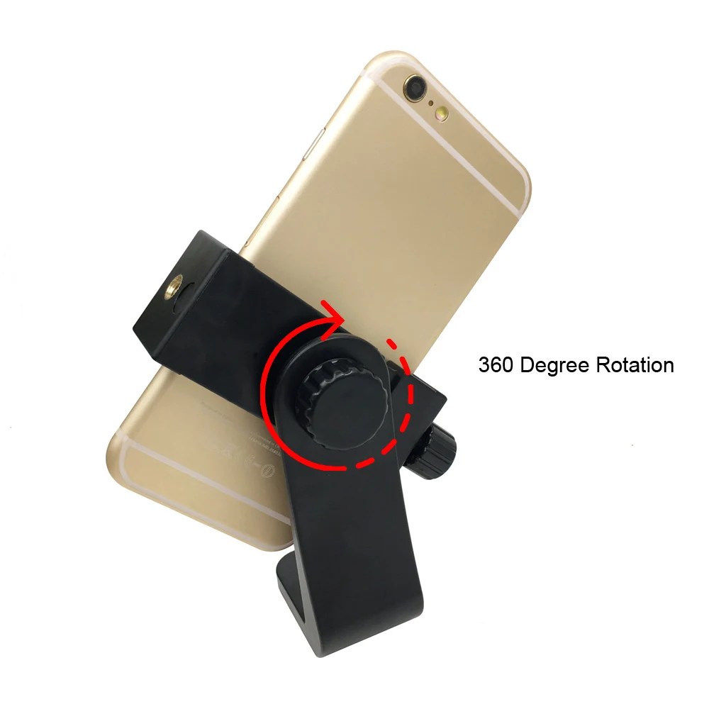 Универсальный адаптер GAQOU для крепления штатива держатель для мобильного телефона вертикальный штатив с вращением на 360 для iPhone X 7 plus samsung