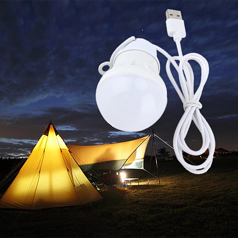 

3W USB LED Bulb Light Energy-saving lamp Emergency Bulbs LED Light For Outdoor Hiking Camping Tent Travel Work fishing
