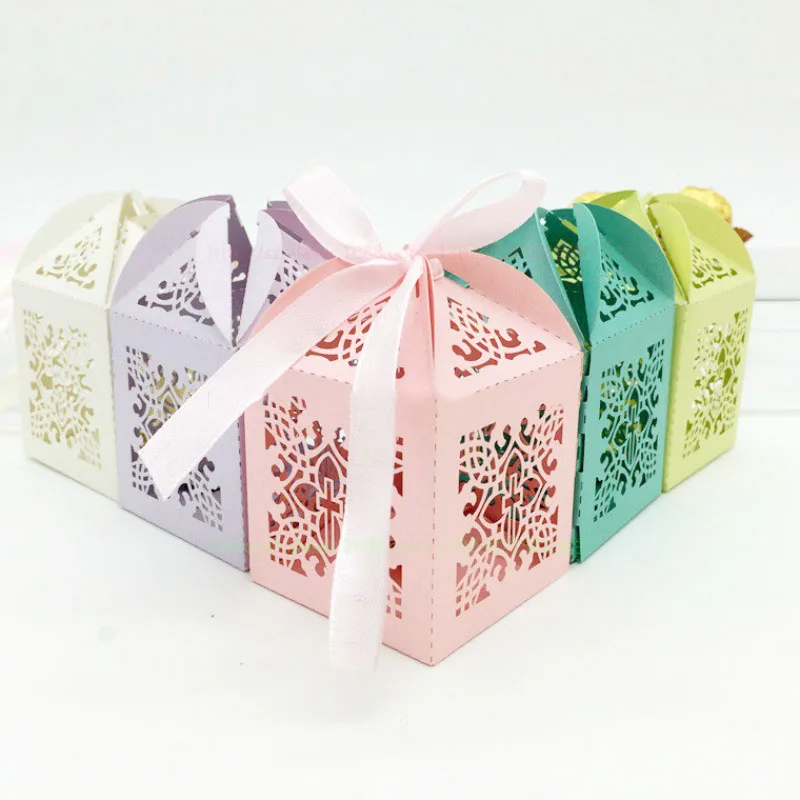 Cross Gift Paper Boxes Creative Laser Cutting Wedding Candy Box Chocolate Carton Decoration Supplies 50 Pcs 7ZSH129 | Дом и сад