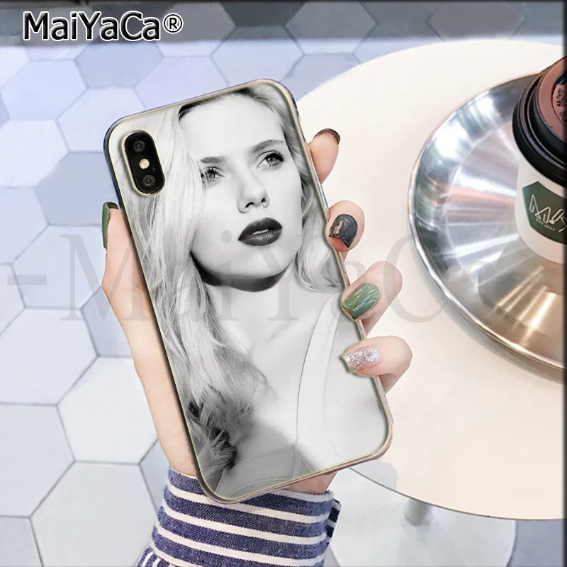 Оригинальный чехол MaiYaCa Scarlett Johansson для телефона iPhone 8 7 6 6S Plus X XS max 10 5 5S SE XR Coque