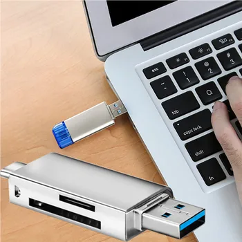 

USB Stick Reader Type C Micro SD USB OTG Card Adapter 3 In 1 USB-C Flash Stick TF Read For Android Mobile Phone PC Mac