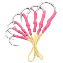 Mounchain 5 шт. пакет высокоуглеродистой Сталь прочный рыболовный крючок приманки держатель морских Рыбалка сильное сопротивление коррозии