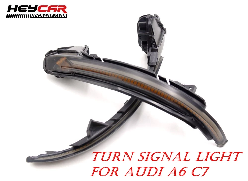 

LED Flowing Rear View Dynamic Sequential Mirror Turn Water Signal Light For Audi A6 C7