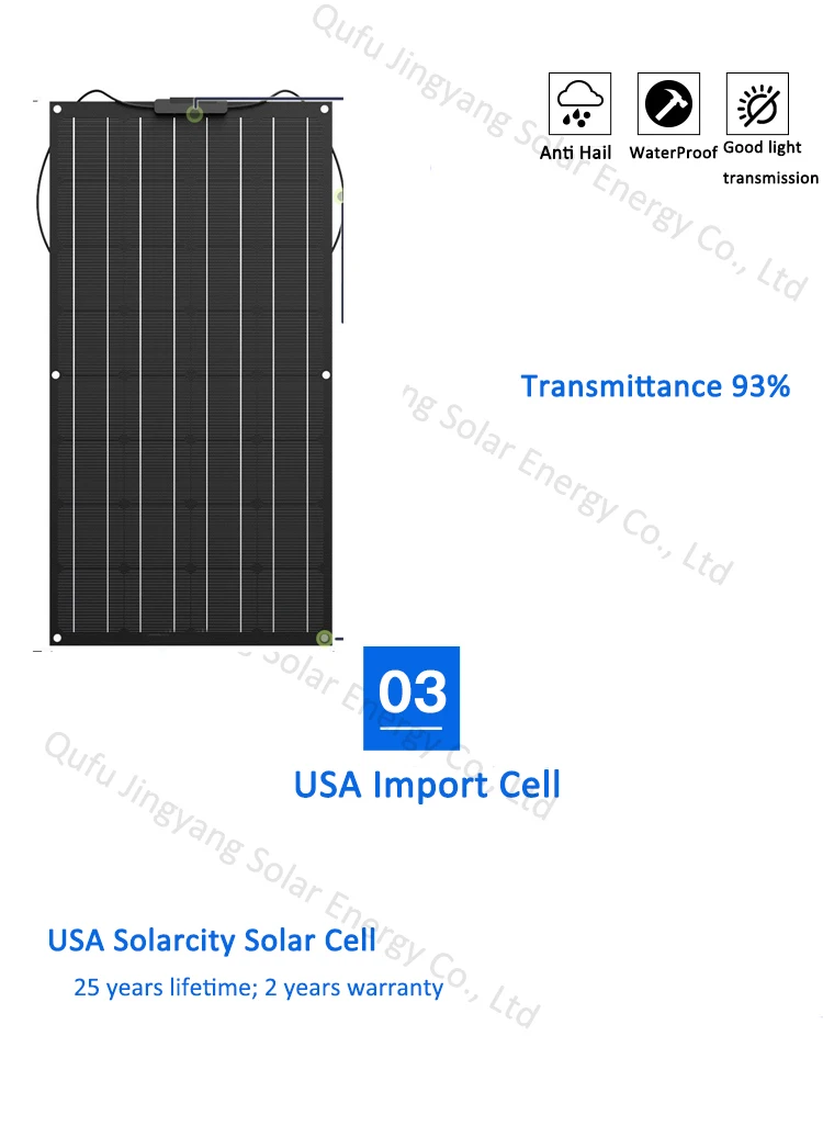 Панель солнечных батарей 150W ЭТФЭ гибкие солнечные панели 24V подойдет как для повседневной носки, так солнечных батарей Батарея для автомобиля/яхты/пароходом