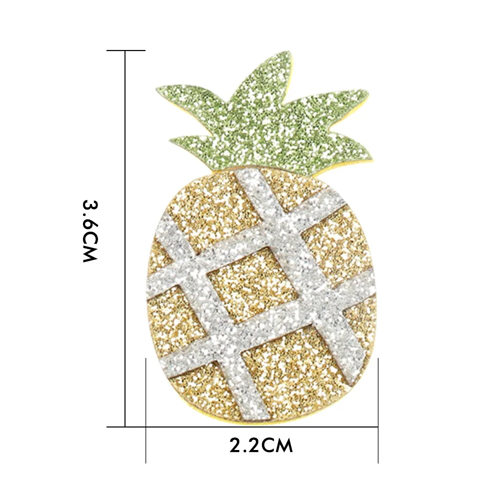 Блеск фрукты 7 шт./пакет аппликации вишня нашивки ананасы для шлема, сумки с украшением Сделай Сам DIY бигуди для волос Веревка орнамент украшения аксессуары