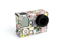YOOCUANG For High quality Color Drawing for GoPro Sticker Body Cam sticker For Gopro Hero 4 3+ Bare Machine Cartoon YX140