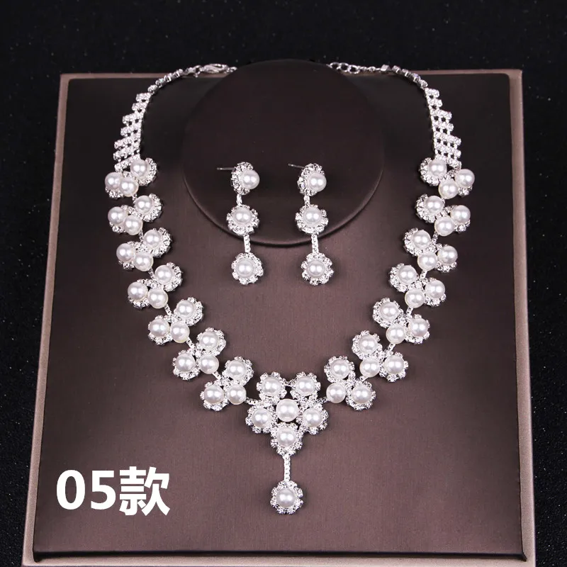 Серьги-гвоздики со стразами joia de cristal Acessorios Do Casamento Colar brincos conjunto de joias mulheres bijoux - Окраска металла: Fig