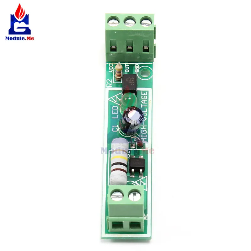 1 Bit AC 220V Optocoupler изоляционный модуль обнаружения напряжения Адаптивная плата для