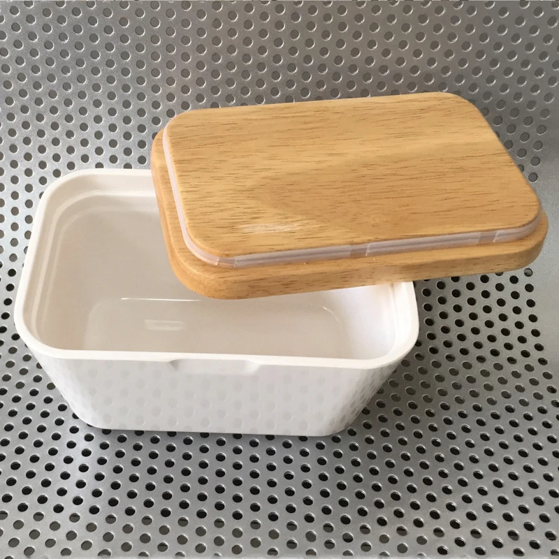 

Butter Dish Box Container Cheese Server Storage Keeper Tray With See-through Acrylic Easy Lid