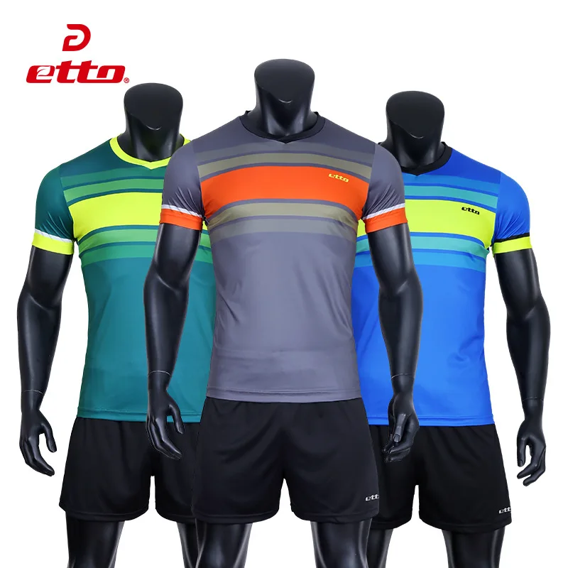 

Etto Professional Men Volleyball Team Uniforms Quick Dry Short-sleeve Jersey Volleyball Set Male Match Tracksuits S~4XL HXB029