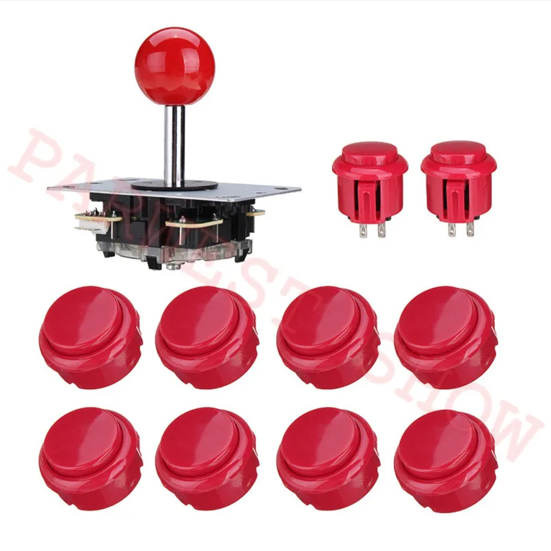 

DIY Arcade Kit 1PC Copy SANWA style Joystick and 8PCS 30mm Arcade Push Buttons +2PCS 24mm Arcade Push Button for Jamma Parts