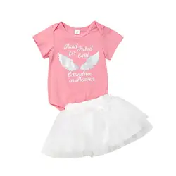 Комбинезон для новорожденных и маленьких девочек с юбкой-пачкой, комплект одежды с платьем, комбинезон