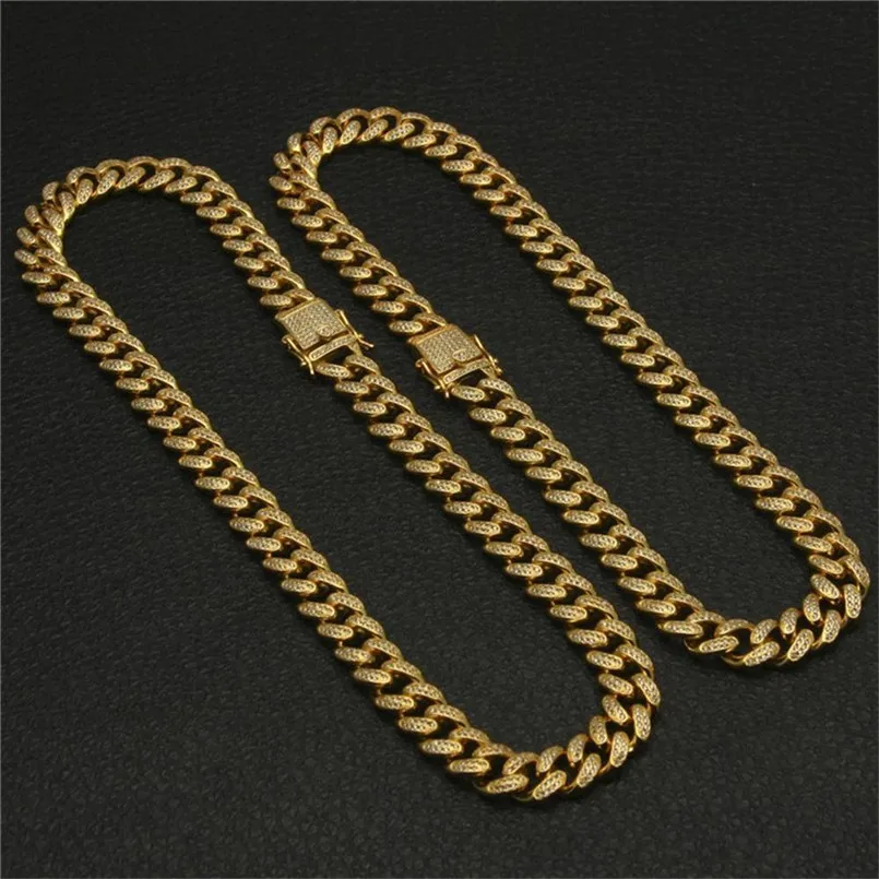 

OTOKY Men's Hip Hop Wind Necklace With Gold Chain Zircon Cuban Chain 18inch 20inchDropship AP25