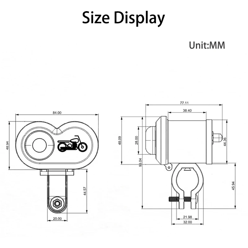 QC 3,0 Быстрая зарядка 5 в 3.0A/1.5A двойной USB мотоцикл прикуриватель USB зарядное устройство с Вольтметр дисплей времени с вкл/выкл