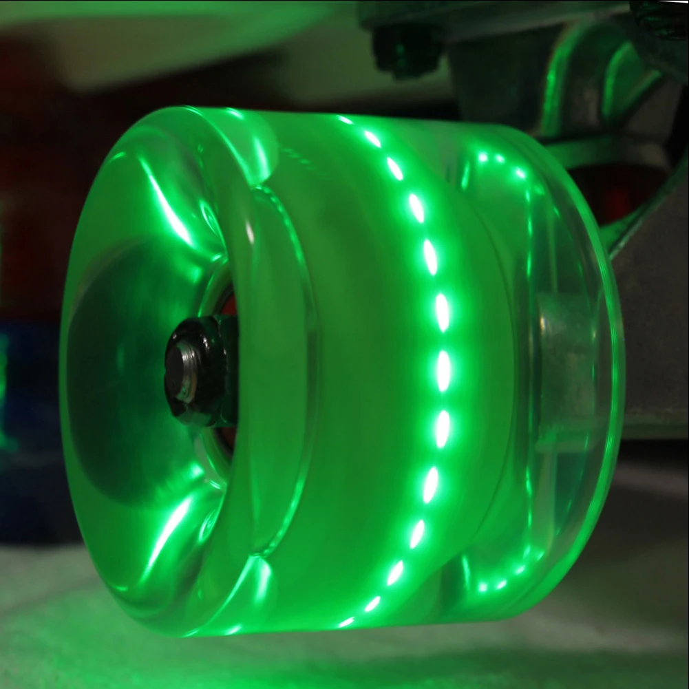 4 قطعة/المجموعة ارتداء مقاومة الأسماك مجلس هدية بو LED سكيت كروزر عجلات شفافة مع تحمل مصغرة تضيء الأسطوانة دائمة