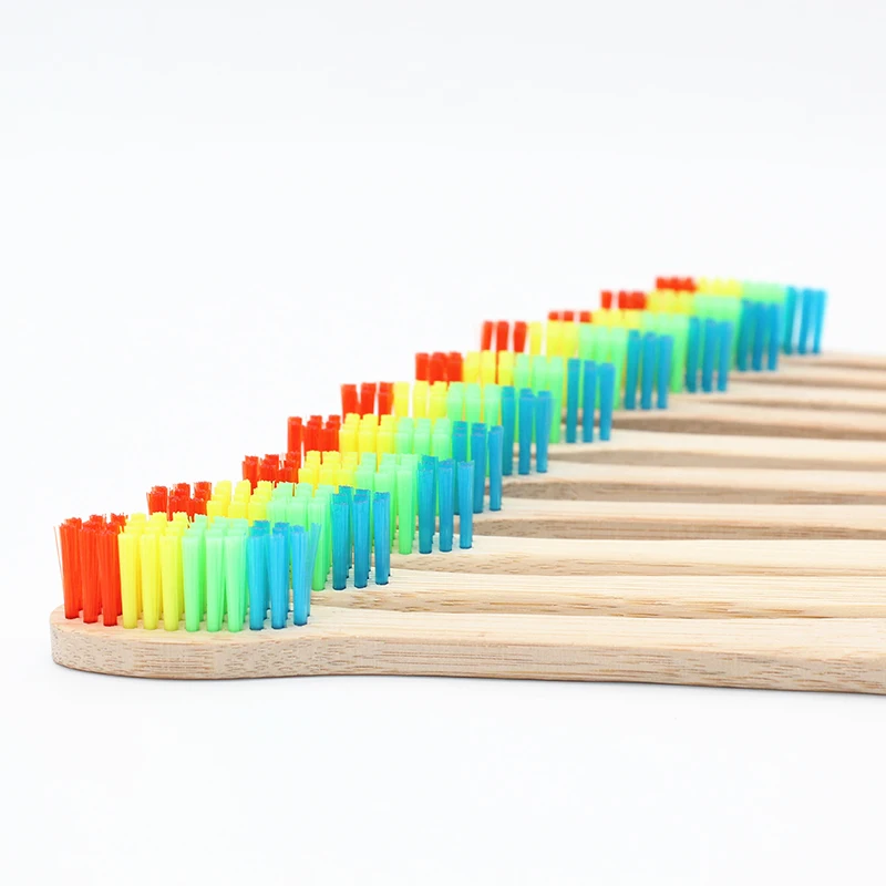 Escova de Dentes de Bambu Escovas de Dente de Fibra de Bambu Cerdas de Bambu Alça de Madeira Ecológica com Cabo Atacado com 10 Macio 26 Escova de dentes de bambu macio, atacado