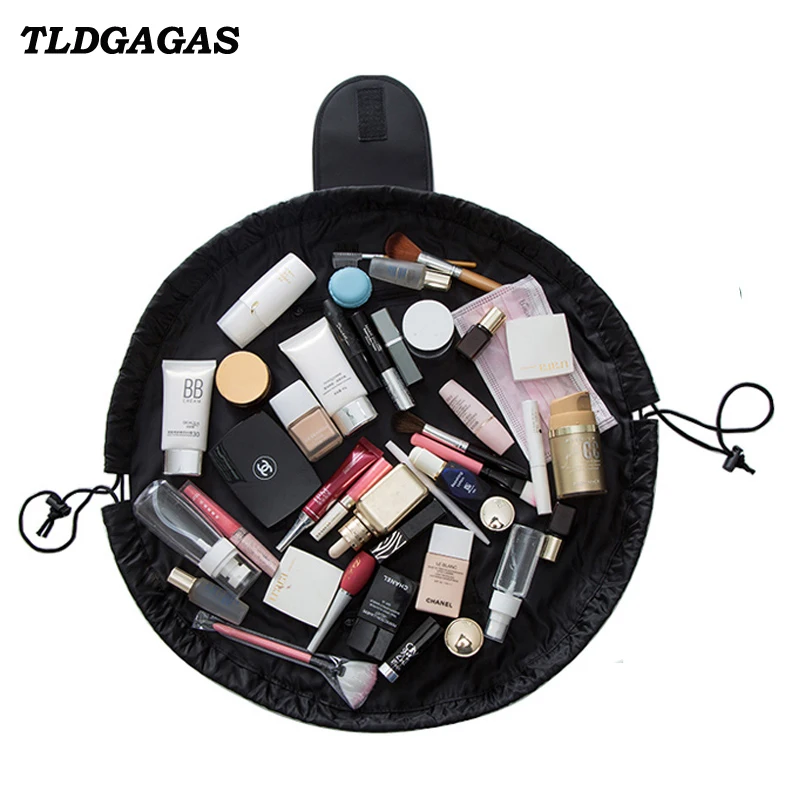 

TLDGAGAS Women Travel Waterproof Lazy Makeup Bags Organizer Drawstring Lady Cosmetic Bag Toiletry Bag Wash Foldable Makeup Pouch