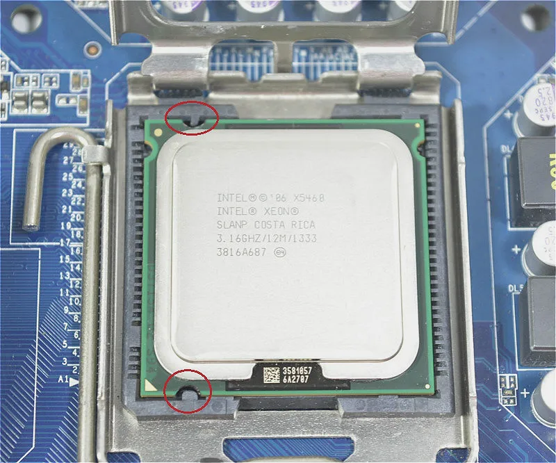 Бывший в употреблении процессор Intel Xeon x5460 3 16 ГГц 12M 1333 МГц работает на материнской