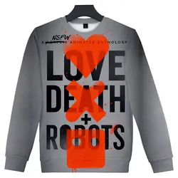 Новое поступление американская комедия любовь смерть роботы Толстовка Мужская Женская мода бренд весна осень 3D принт любовь смерть Роботы
