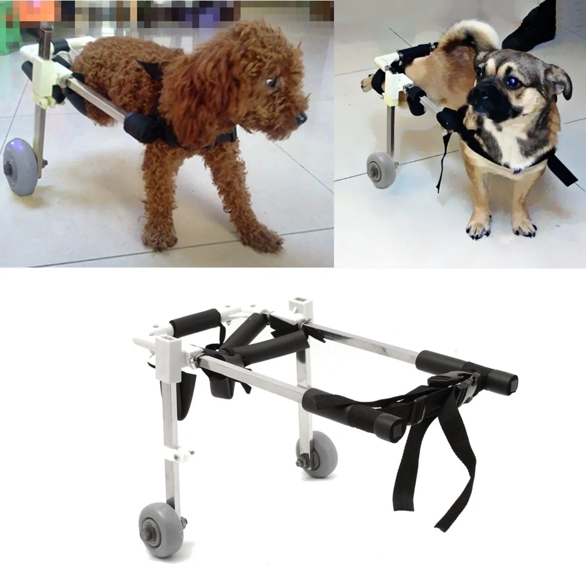

Adjustable Professional Pet Wheelchair Disabled Dog Old Dog Cat Assisted Walk Car Hind Leg Exercise Car For Dog Cat Care