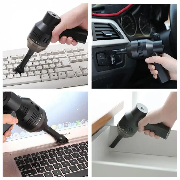Mini USB Rechargeable Vacuum Cleaner Computer Keyboard Brush Nozzle Dust Collector Handheld Sucker Clean Kit MU