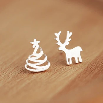 

Trendy Korean Silver Color Deer Earrings For Women Wedding Bridal Earrings Pendientes Brincos Fashion Jewelry Gift