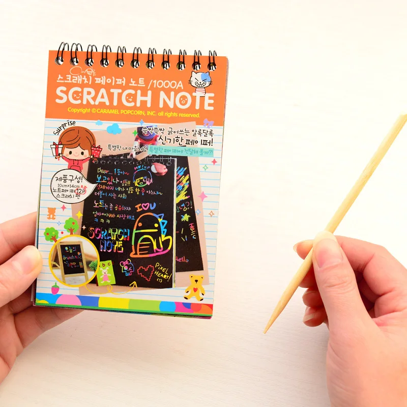 Novelty Drawing Book DIY Scratch Graffiti Magic Note Sketch Black Cardboard Books For Kids Children Toy School Supplies K6311 Novelty Drawing Book DIY Scratch Graffiti Magic Note Sketch Black Cardboard Books For Kids Children Toy School Supplies K6311