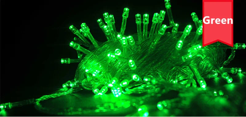 BLUBBLE Рождественский праздничный светильник s водонепроницаемый садовый Квадратный светодиодный светильник AC110-240V 100 головок 10 м праздничный светильник на Хэллоуин - Испускаемый цвет: Зеленый