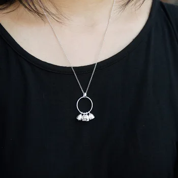 

fashion necklaces 2019 female necklace 925 Silver cute little fish head bell pendant without chain gifts for women Acecare