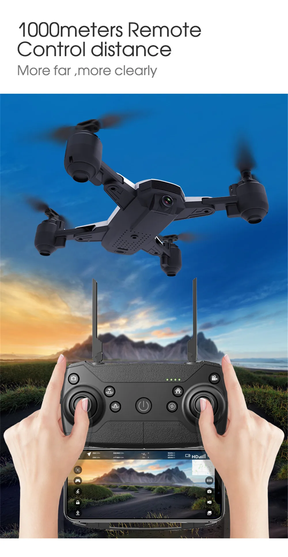 Дрон HD 1080P Профессиональный FPV Wi-Fi gps RC Дрон видео 5G следуем за мной Режим высокой фиксации складной Квадрокоптер Дрон