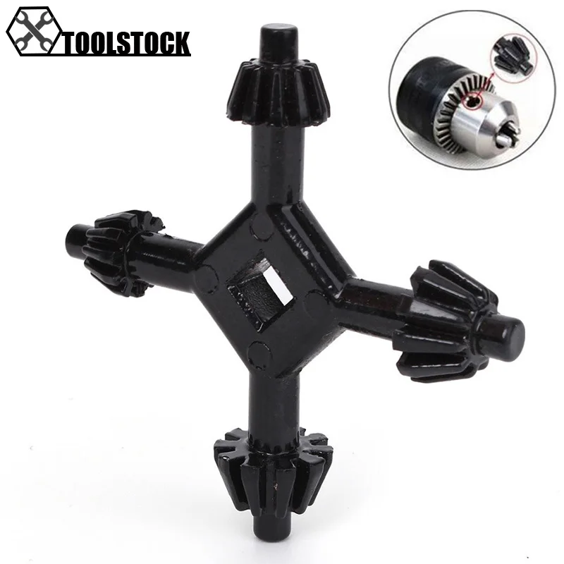 

1pc 4-way Key Wrenches Drill Chuck Key Suitable Wrench for Most Drills and Power Tools