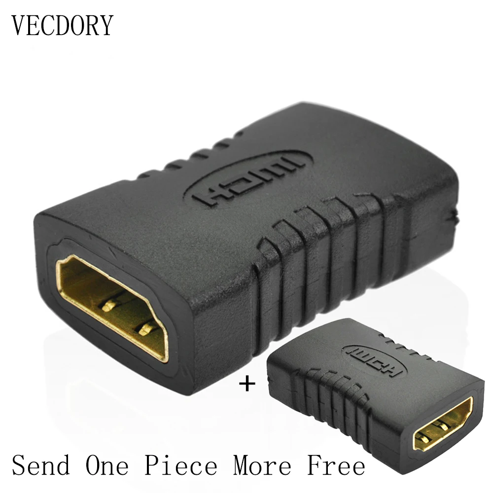 

2PCS HDMI Female Extender Cable Adapter To HDMI Female Plug Hdmi Extension Cord Connector For 1080P HDTV Hdmi Adapter Cable