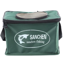 Folding LEO Live Fish Box Professional Fishing Tackle Accessories Container Bucket Plastic Carp Rod Bucket Water Tank Water Box
