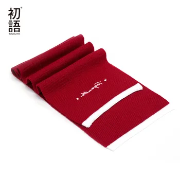 

Toyouth New Knitted Letter Christmas Scarves Women Striped Friend Scarves Simple Korean Scarf Womens Scarf Fashion Bufanda Mujer