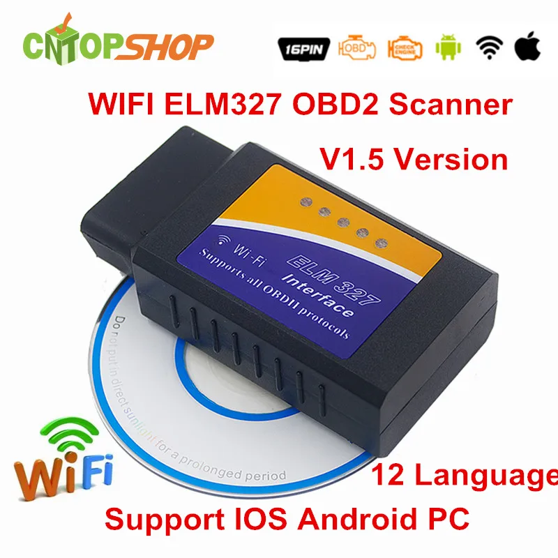 Best Sell ELM327 Wifi OBDII Interface Wireless WI FI ELM 327 V1.5 ...