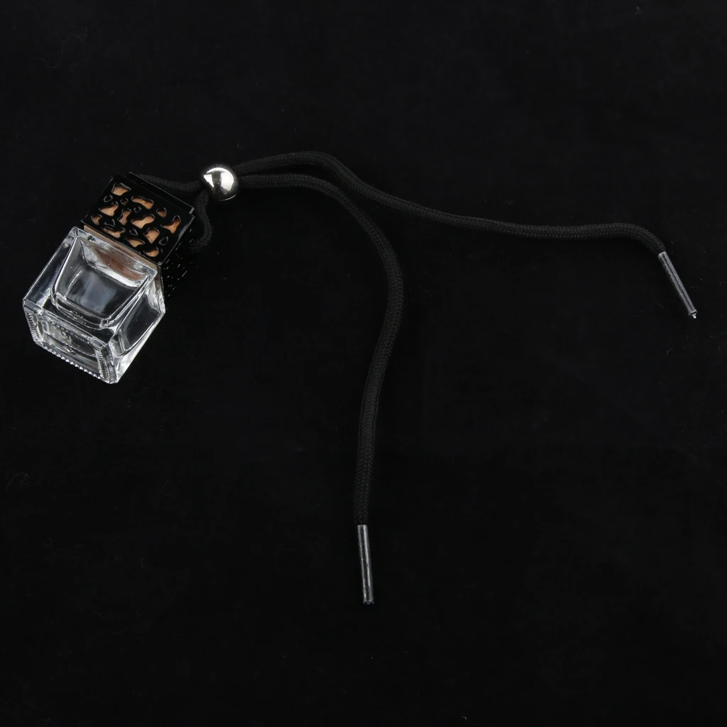 Car Fragrance Clear Empty Refillable Perfume Air Freshener Hanging Bottle#A