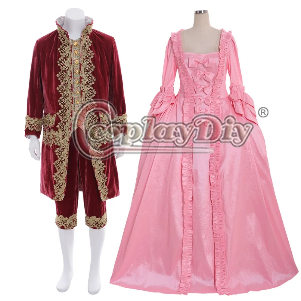 

Cosplaydiy Mens Womens Rococo Marie Antoinette Ball Gown Dress Elegant Gothic Aristocrat Suit Adult Couples Wedding Costume L320