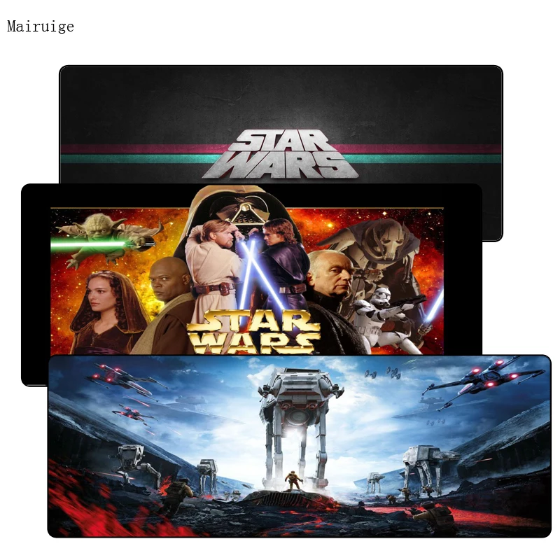 

Mairuige 900*400*3MM Star Wars Design Speed Game Large Locking Edge Computer Gaming Mouse Pad Gamer Play Mats Version Mousepad