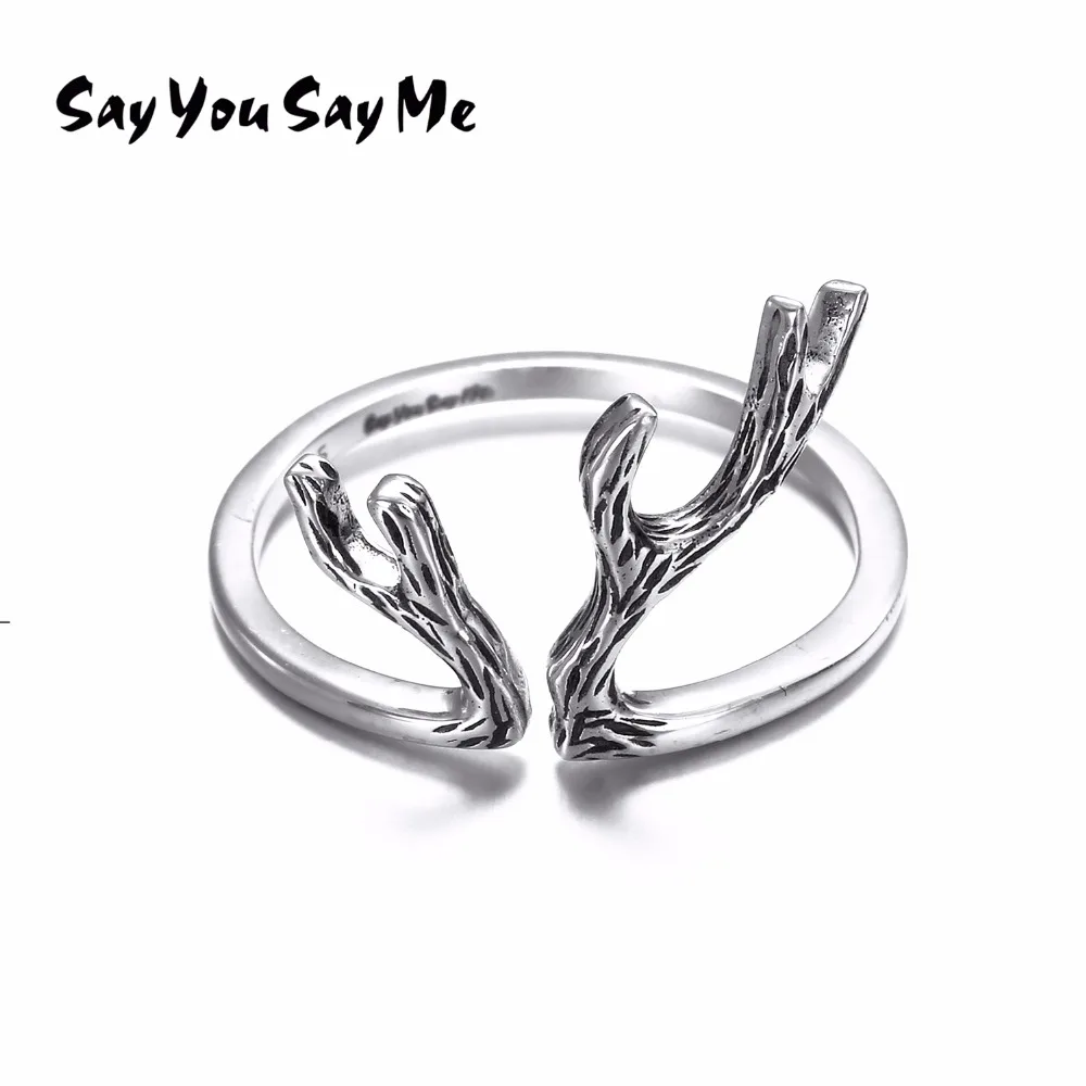 Say You Say Me рога 925 серебряных колец трендовые кольца для животных Buckhorn для женщин креативный подарок вечерние поп дропшиппинг