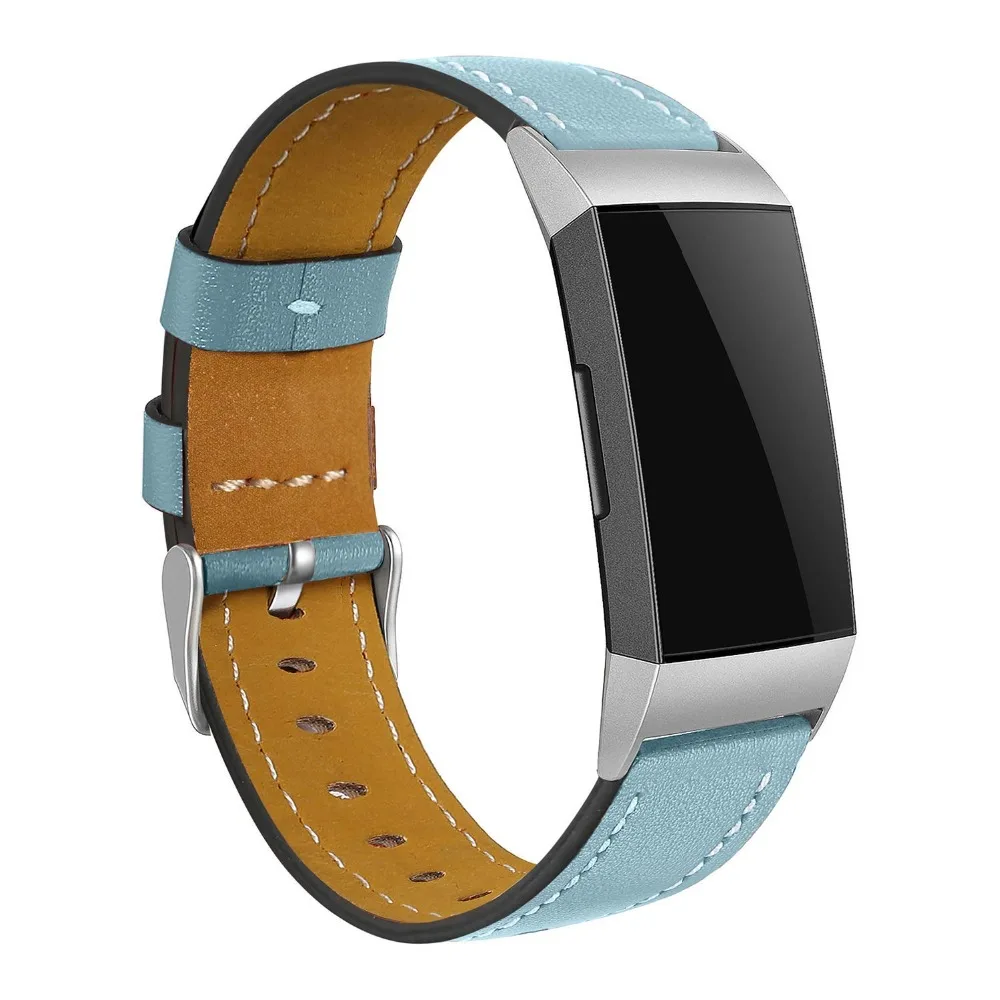 Пояса из натуральной кожи ремешок для Fitbit Charge 3 Смарт часы замена Мода роскошный браслет бретели нижнего белья