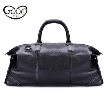 

New leather travel bag men's portable large capacity business travel luggage bag first layer Mad cow leather luxury handbags