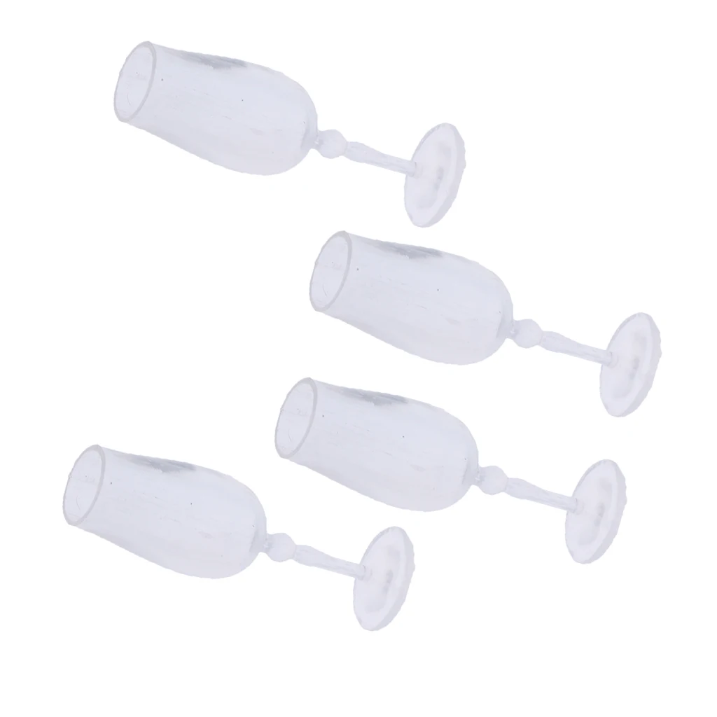 Dollhouse Goblets (4pcs), Mini Wine Glasses, Juice Cups Mugs for 1:12 Dolls House Furnishings Decor Kits