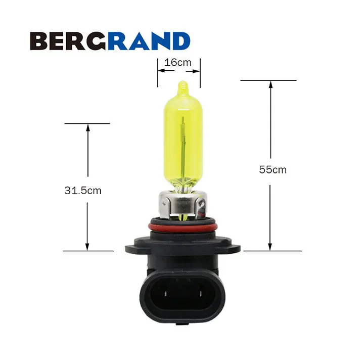 HB4 9006 HB3 9005 55 W желтая галогенная лампа фара 2700 K Высокая ближнего света фар автомобиля шарик жесткий Стекло высокая видимость авто лампы