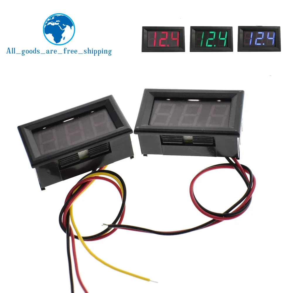 

0.56 Inch Mini Red Green Blue LED Display Panel Voltage Meter Voltmeter Home Use Voltage 3 Three Digital DC 4.5V 30V 2 / 3 Wires